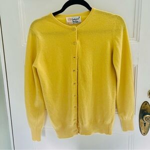 Pringle Yellow Cashmere Cardigan